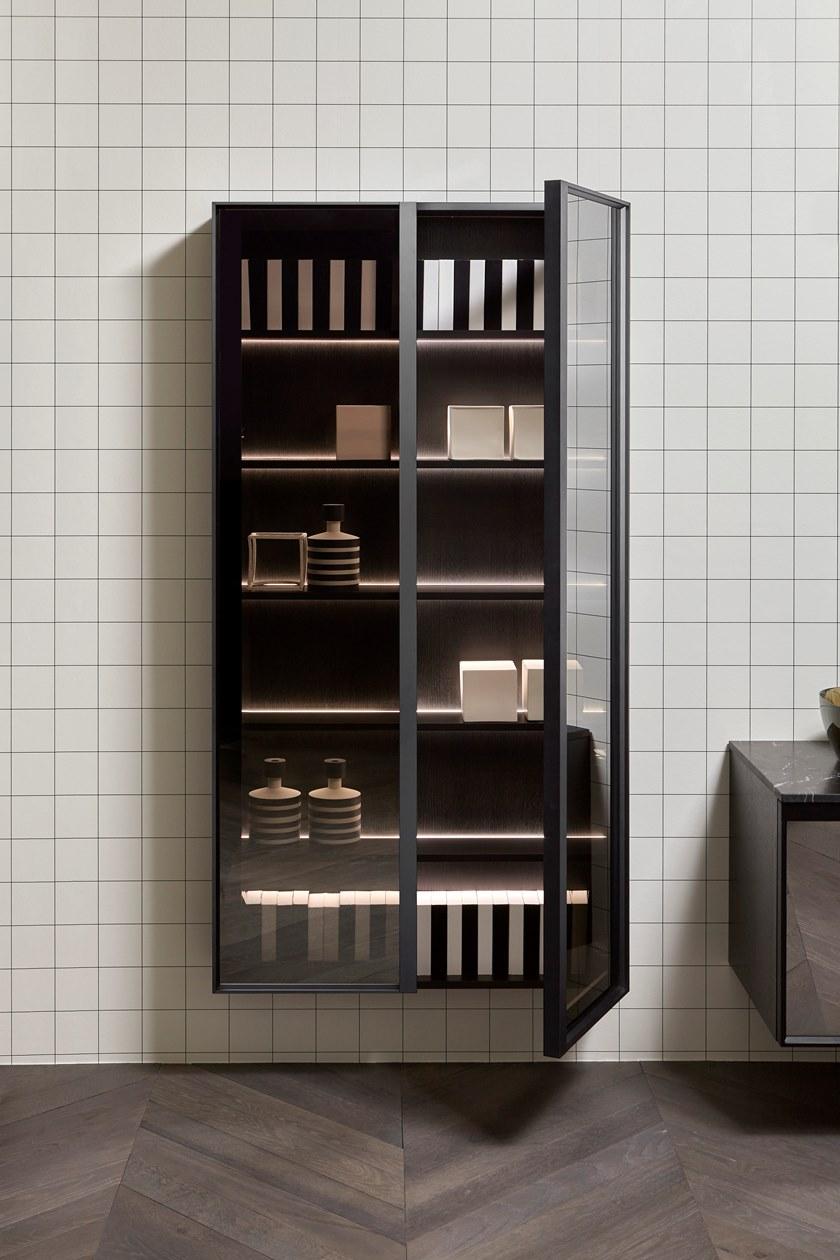 Antonio Lupi Design Подвесной шкаф для ванной из дерева и стекла с дверцами Bemade Antoniolupi sun-id-1474008 - Вид №4