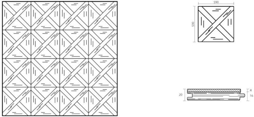 FOGLIE D'ORO Пол из орехового дерева I moduli heritage sun-id-1352715 - Вид №3