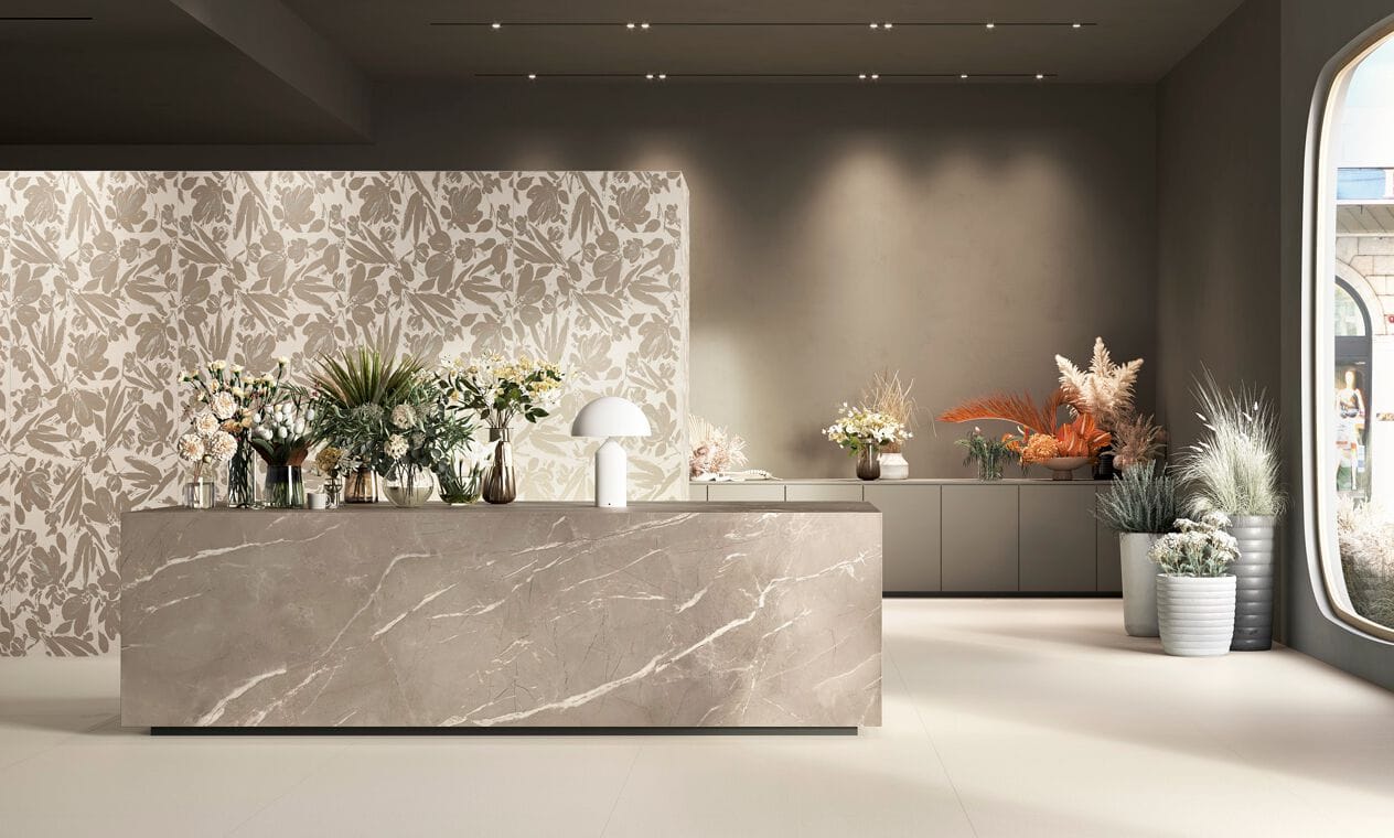 Столешница из керамогранита с мраморным эффектом CERAMICA FONDOVALLE MYTOP ARCH-00045358