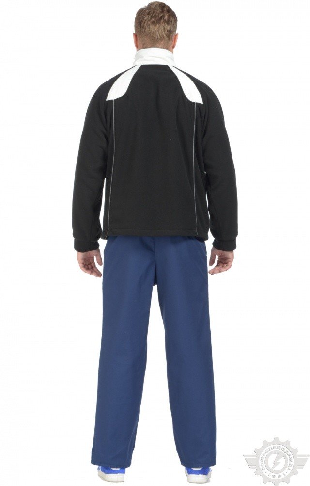 61329 Куртка "Стиль" ткань "Флис" черно-белая  Зимняя спецодежда  размер XXXL(60-62)  - Вид №6