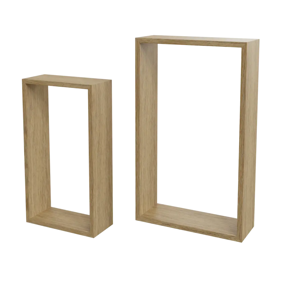 SPACEO: Набор полок из массива эвкалипта 45×27/40×22 см 82877496 STLM-0037343