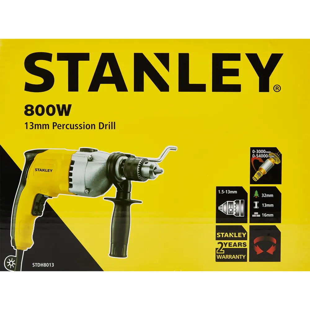 Дрель сетевая ударная Stanley ЗВП, 800 Вт STLM-2164237 - Вид №6