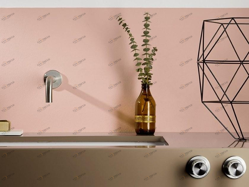 MINA Смеситель для умывальника настенный из нержавеющей стали с 3 отверстиями Synth 4618