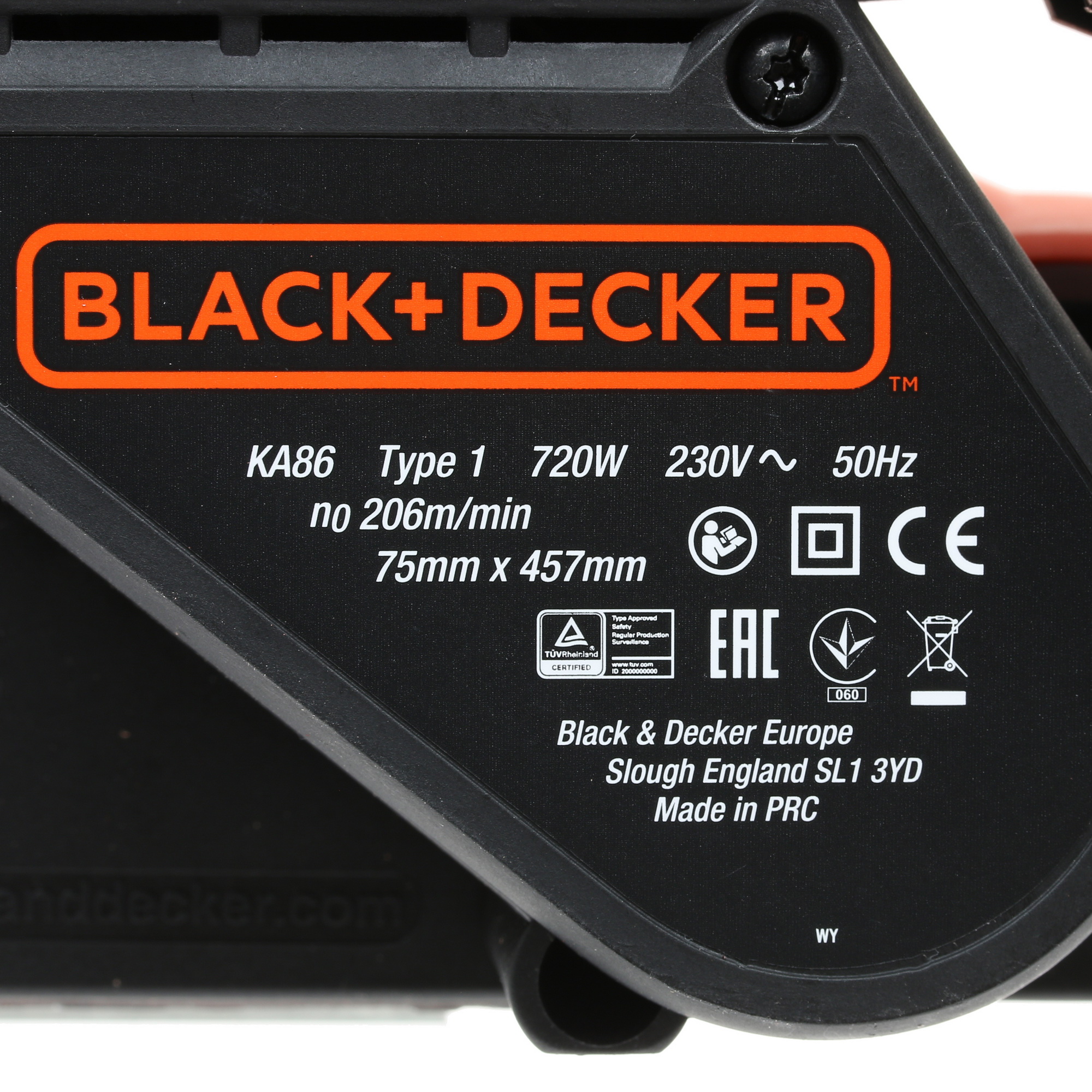 Ленточная шлифмашина Black&Decker KA86 1083154 Black+decker STDN-0023445 - Вид №5