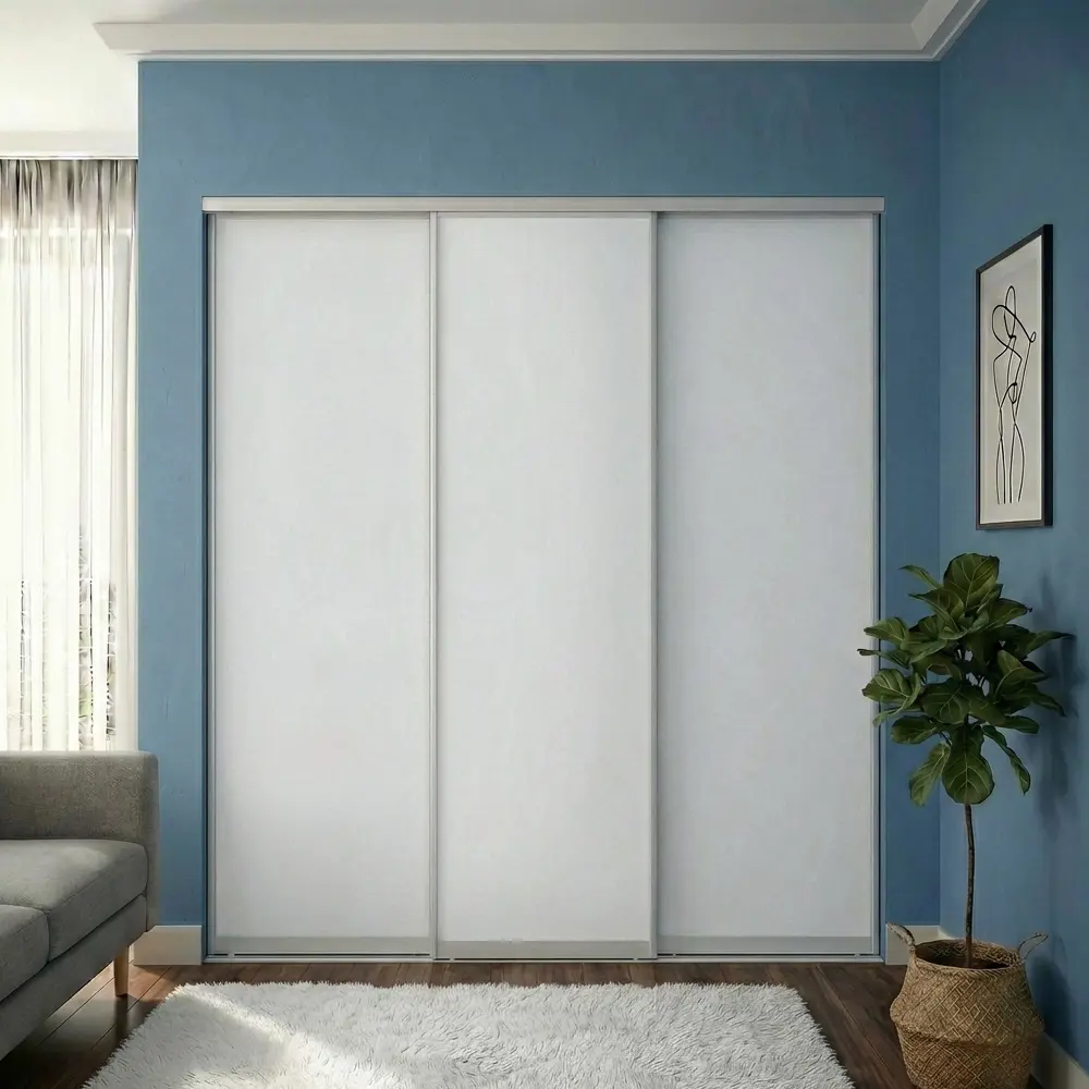 Дверь-купе KONSENSA 225.5x60.4 см МДФ цвет белый профиль матовое серебро STLM-2004791 - Вид №10