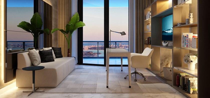 MORADA Прямоугольный кожаный стол с ящиками Cubé Cubé dsk Cube - Вид №1