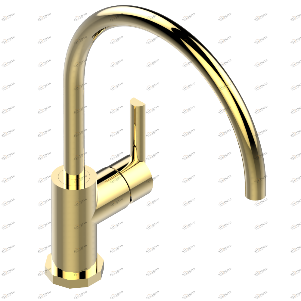 G8B-6181N Смеситель для кухонной мойки однорычажный Thg-paris Les Ondes с рукоятками Покрытие PVD золотистый цвет G8B 6181N CAT.F