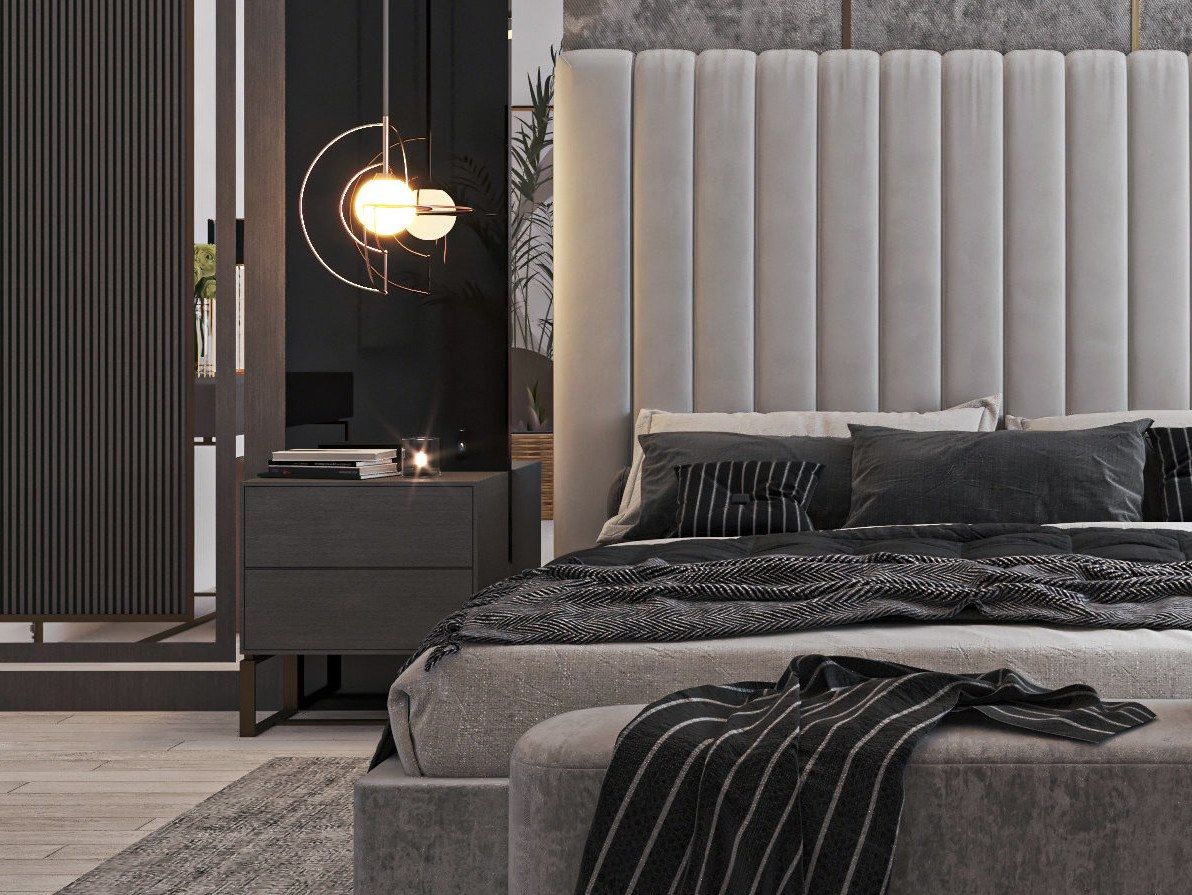 Двуспальная кровать с мягким изголовьем CASA +39 Calipso ARCH-00099678 - Вид №2