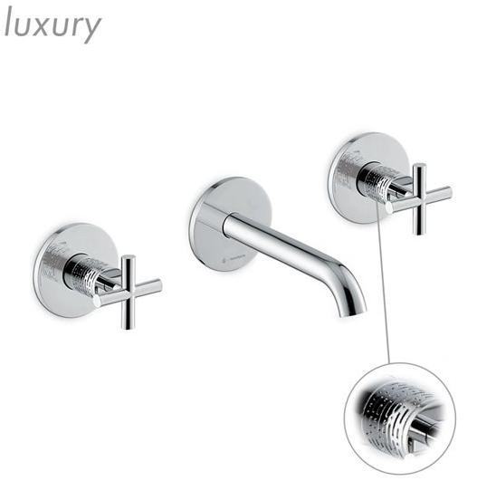 newform Смеситель для умывальника настенный на 3 отверстия без сливного крана Blink sun-id-1502326 - Вид №2