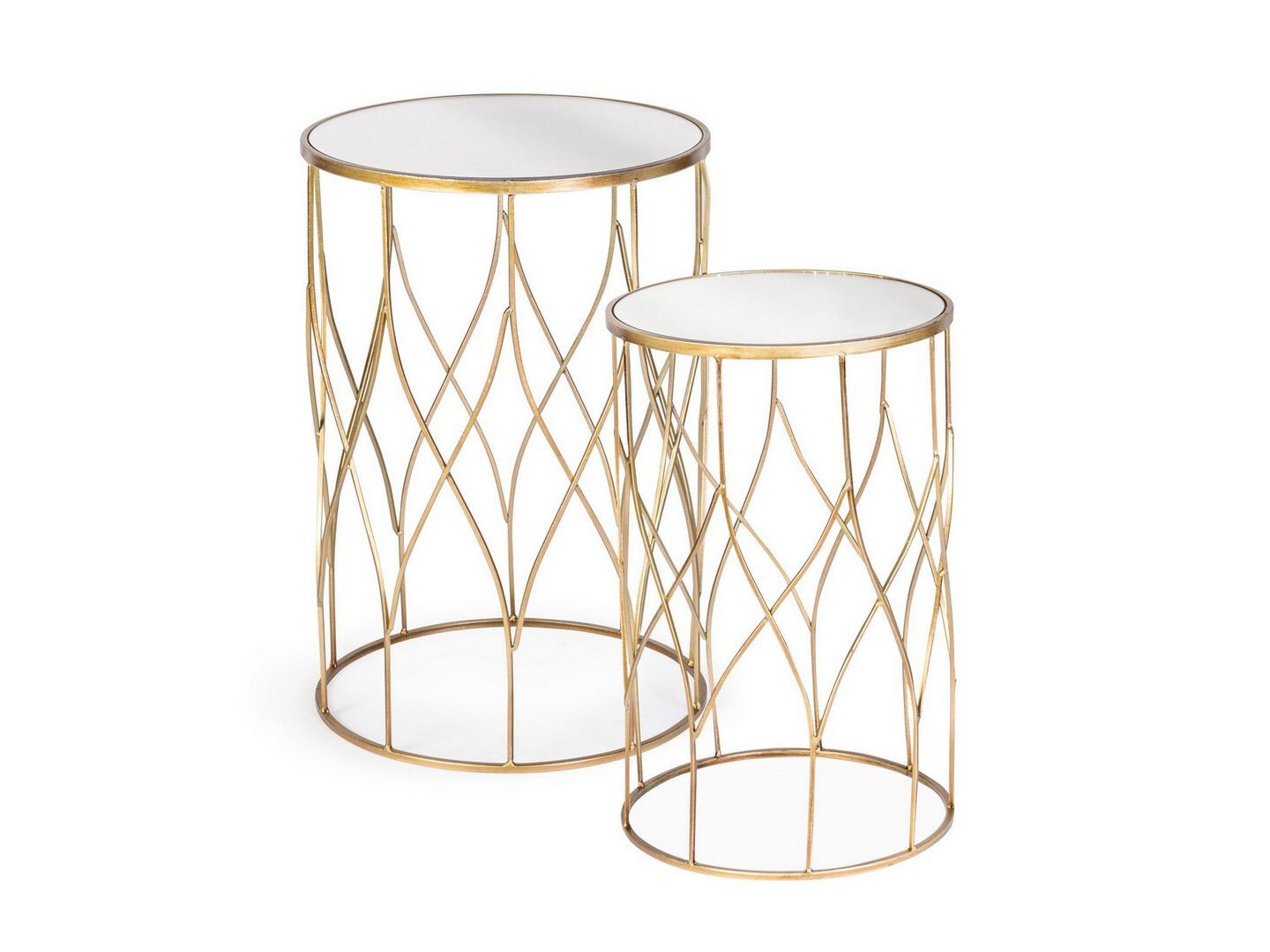 Набор из двух металлических круглых столиков BIZZOTTO Elenor ARCH-00107729