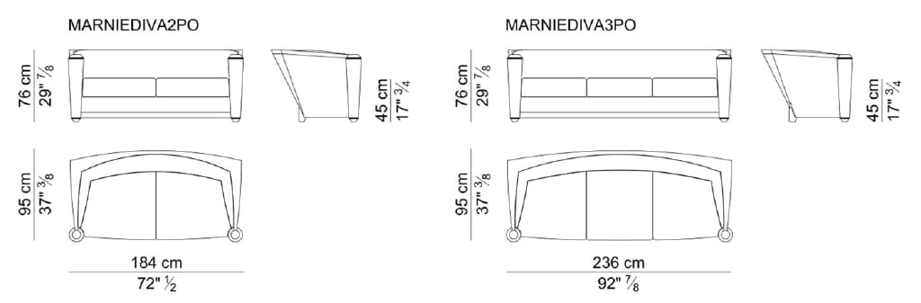Кожаный диван i 4 Mariani Marnie ARCH-00041225 - Вид №4