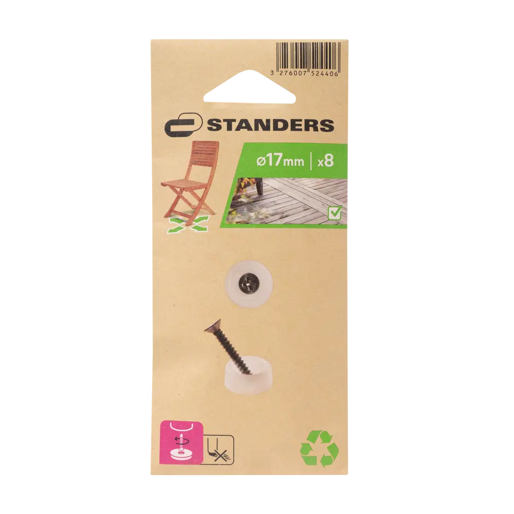 Накладки Standers 17 мм на саморезе круглые прозрачные 4 шт. 85066298 STLM-2000517  - Вид №2