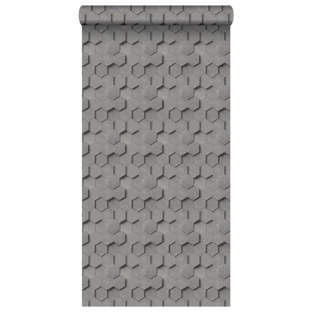 INSPIRE Art - Флизелиновые обои с геометрическим 3D-эффектом в цвете Графит 83617749 STLM-0042859 - Вид №2