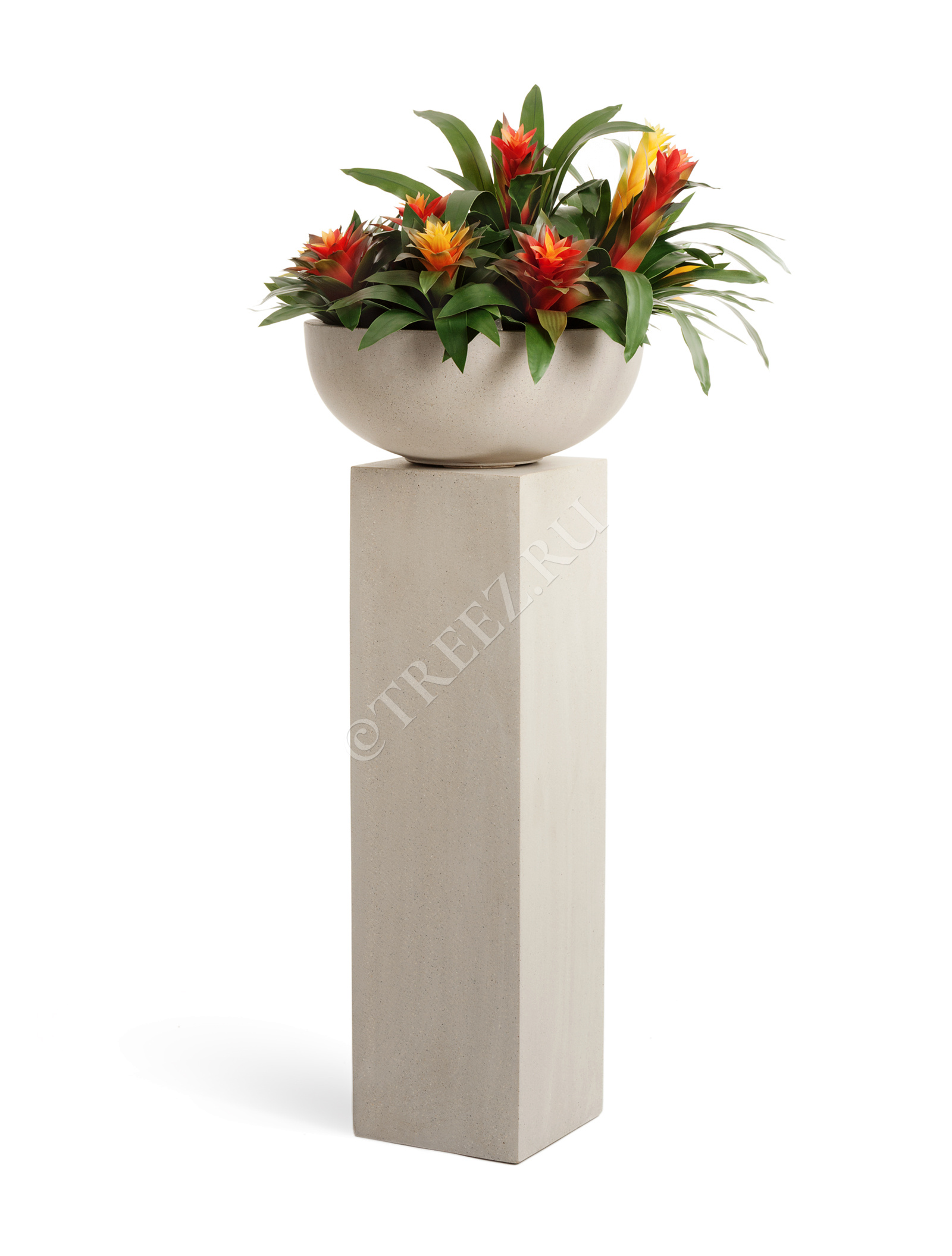 41.3317-02-007-BE-100 Кашпо  Effectory - серия Beton - Колонна - Белый песок Цветочная коллекция  - Вид №3