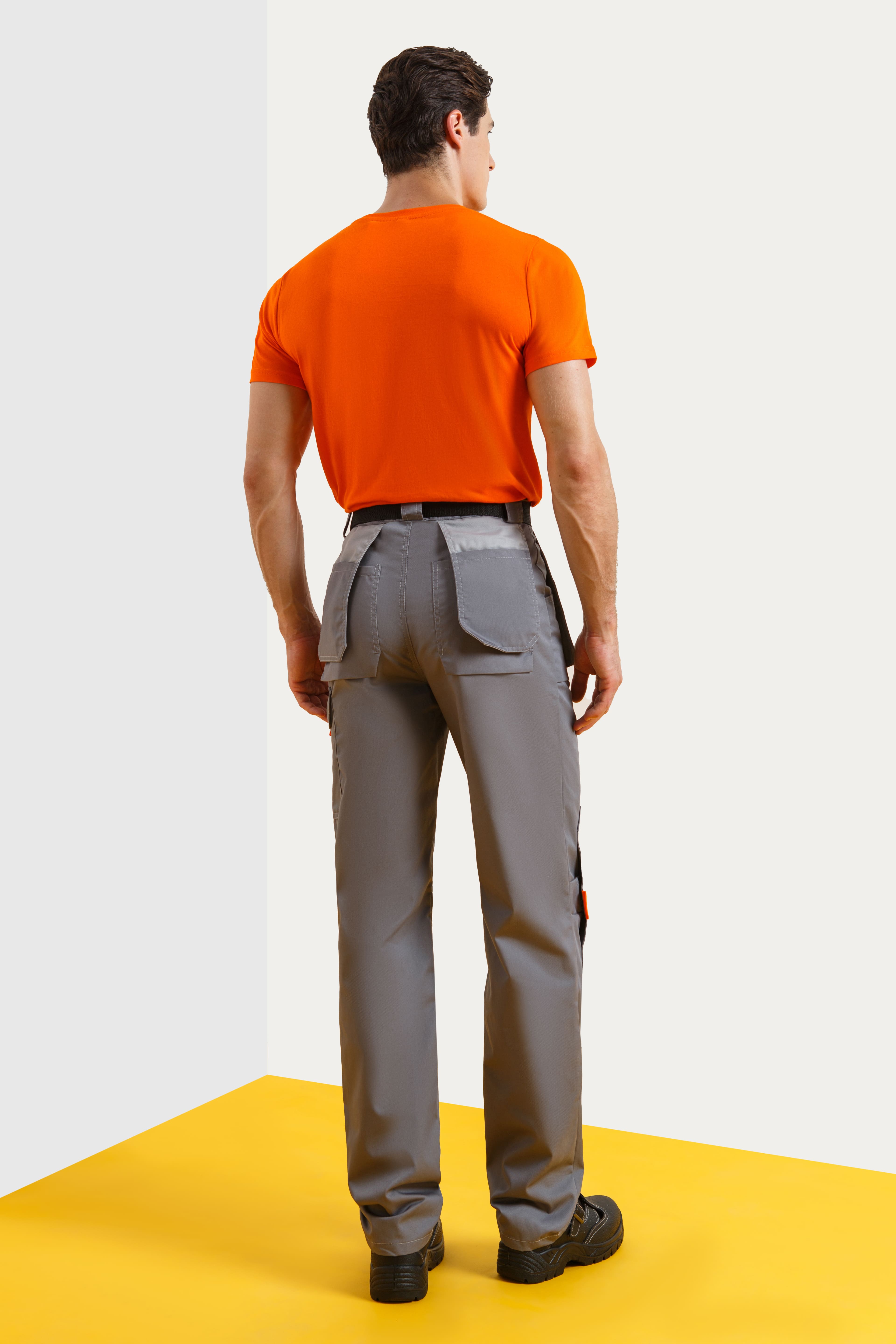 69421 Брюки "Профессионал" темно-серые со светло-серым  Летняя спецодежда  размер 52-54/182-188  - Вид №3