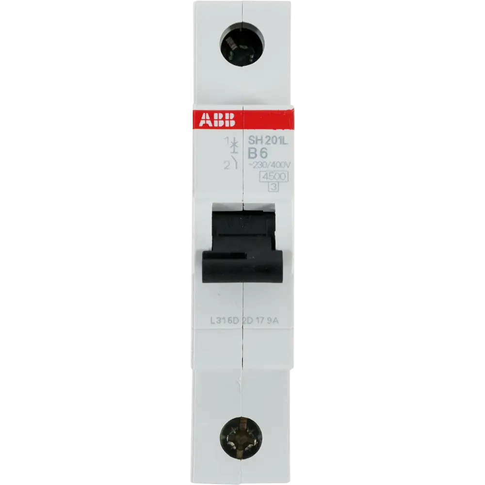 Автоматический выключатель ABB SH201L 1P B6 А 4.5 кА 2CDS241001R0064 82577245 STLM-2161217  - Вид №1