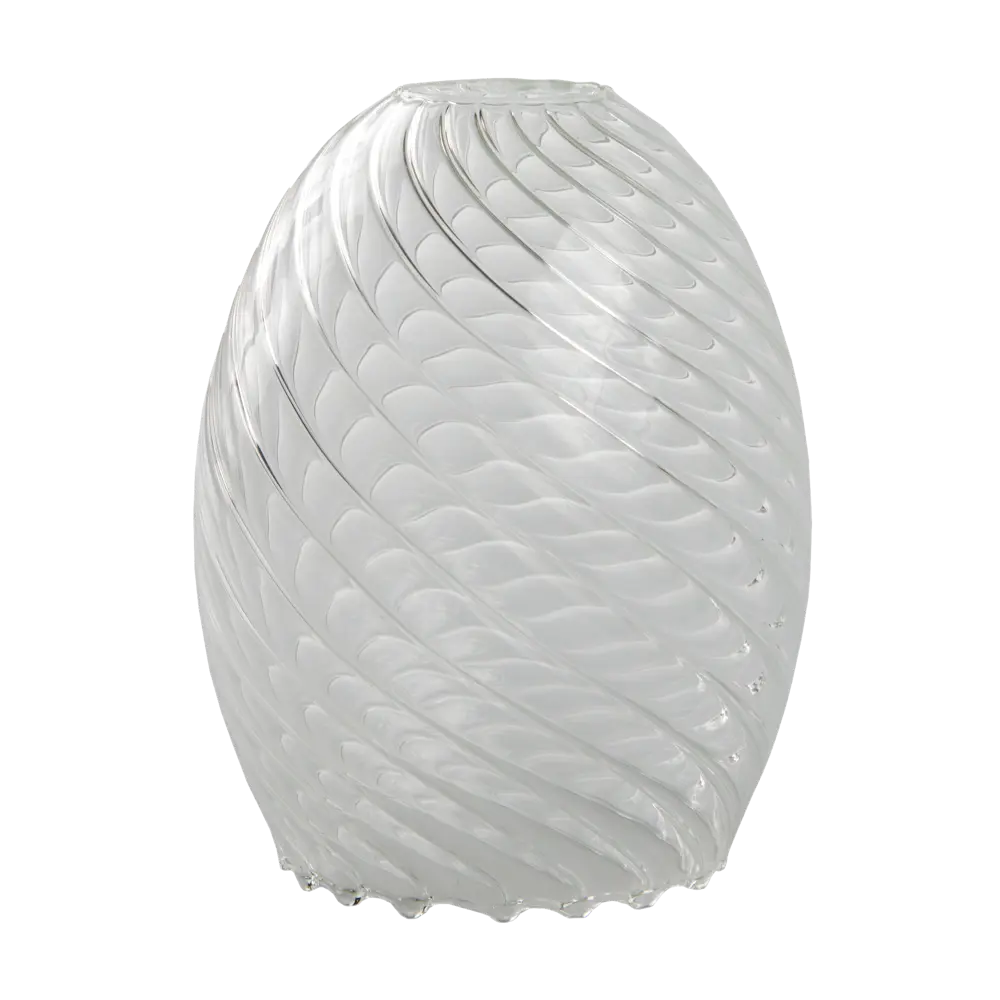 Плафон для люстры Nina Glass Эллипсоид E14 рифленый косой стеклянный STLM-2118910