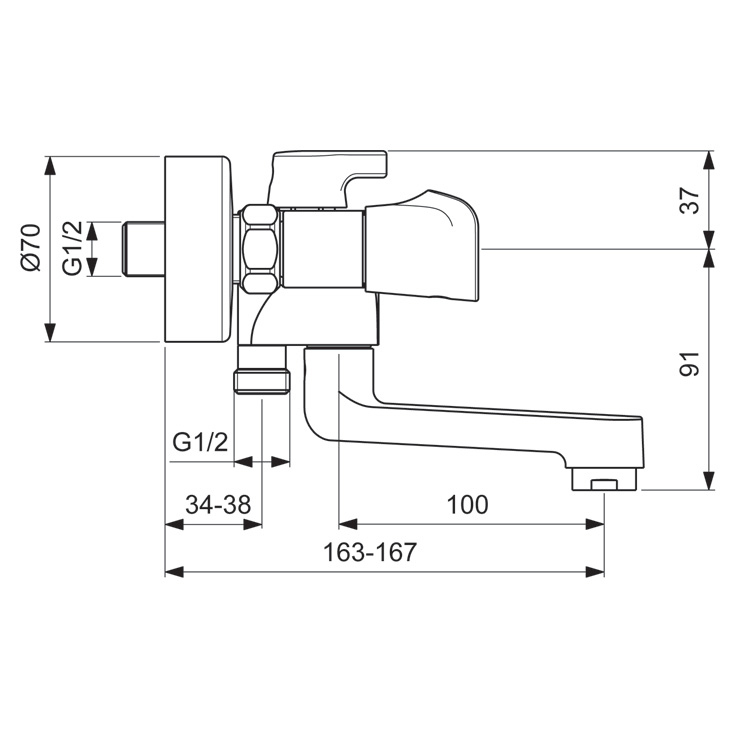 BA334AA Смеситель для ванны/душа VIDIMA NEO - Вид №1