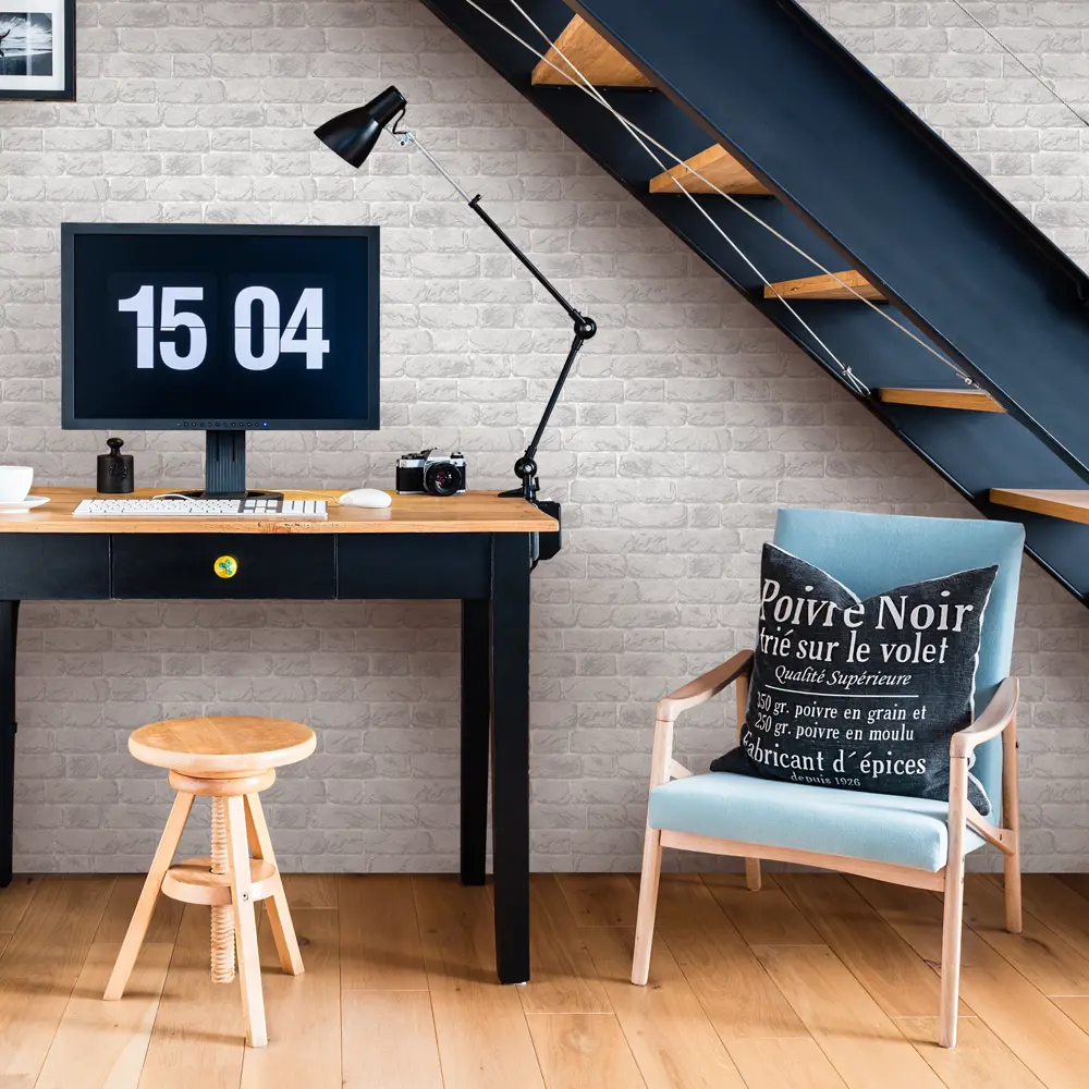 Обои виниловые Vog Collection Кирпичи 1.06 м серые VV31152-41 STLM-2142720 - Вид №2