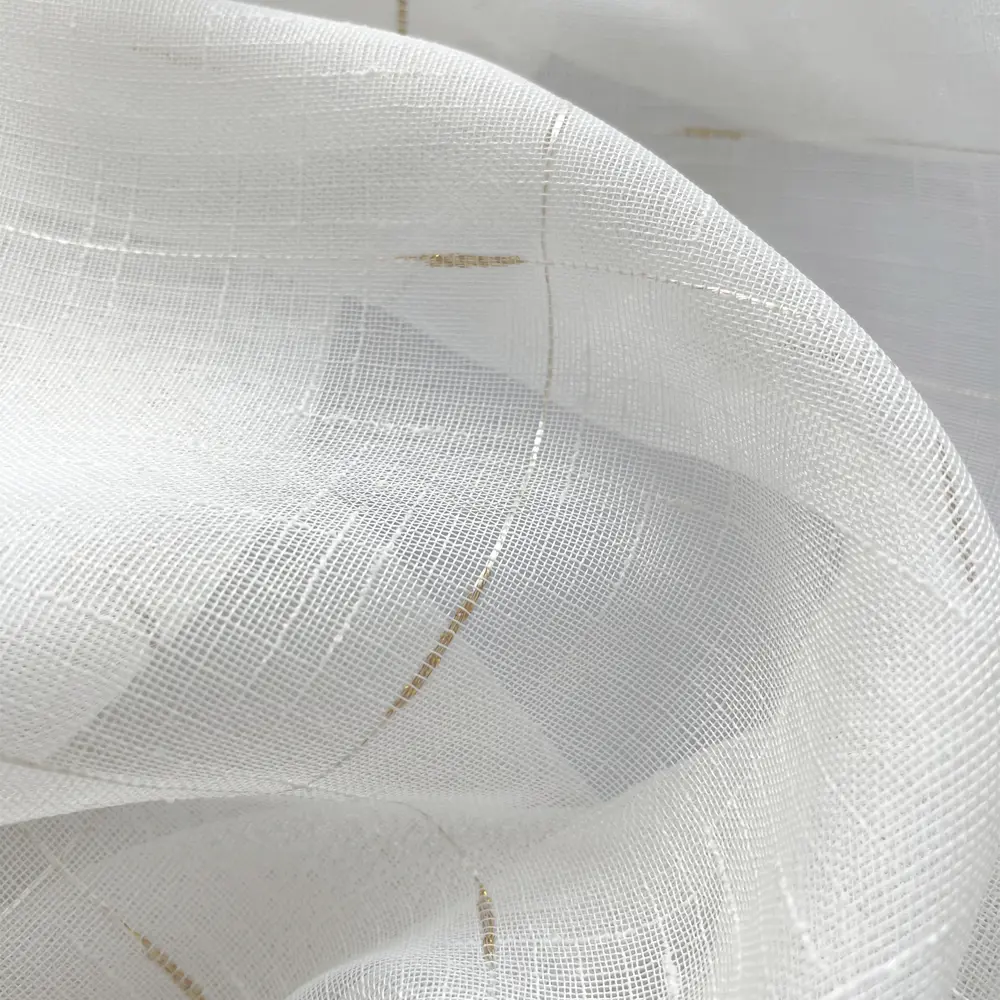 Santreyd Тюль лен с утяжелителем - классическая клетка для гостиной 83262481 STLM-0040017 - Вид №1