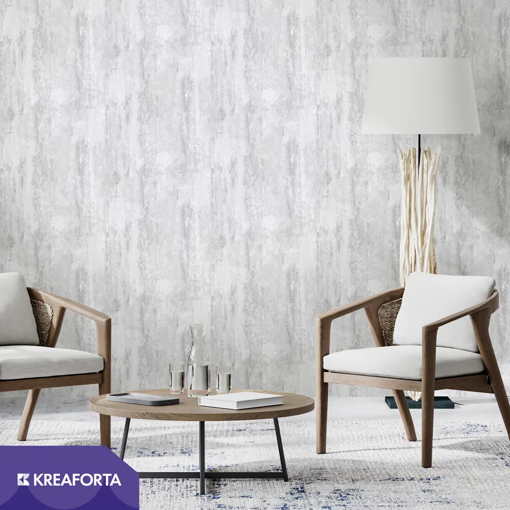 Обои флизелиновые KREAFORTA Loft светло-серые 1.06 м 64348-06 89442111 STLM-2053835 - Вид №2