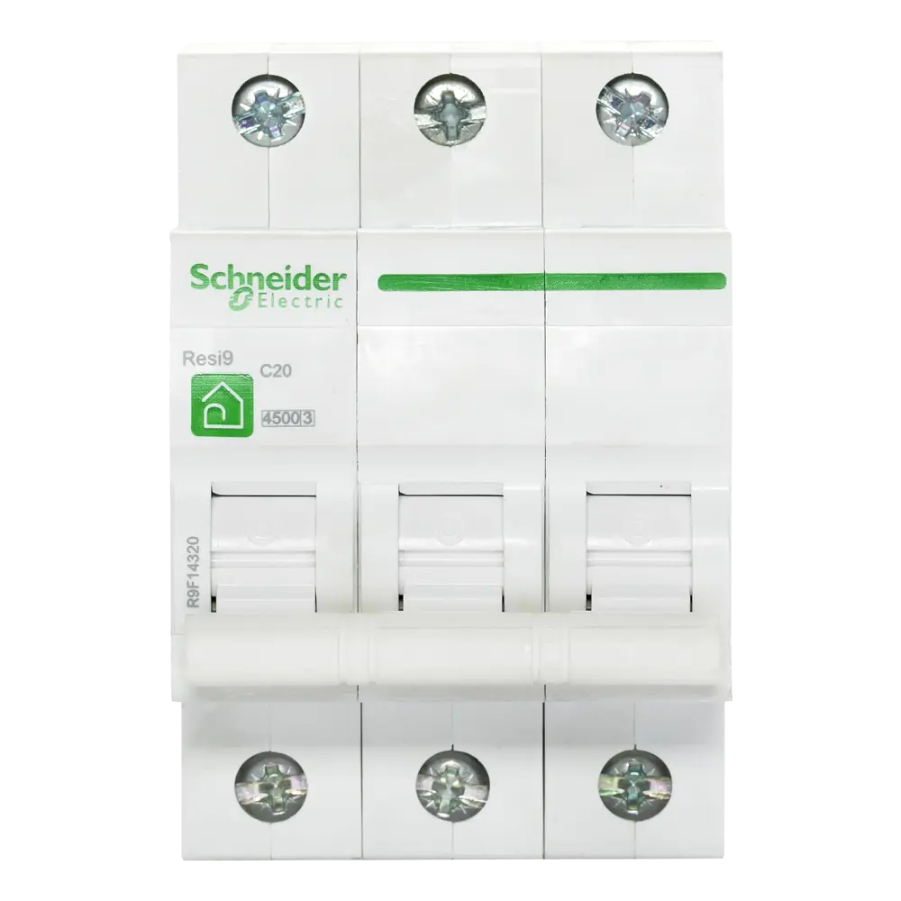 Автоматический выключатель Schneider Electric Resi9 3P C20 A 4.5 кА 16598297 STLM-2073637 