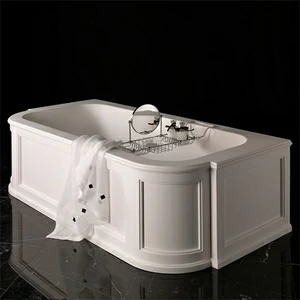 Ванна левосторонняя угловая из материала “White Tec” 1NAPRESIDENTWHSX Devon Devon PRESIDENTSX