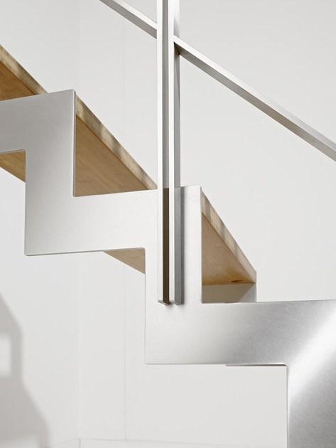 Fontanot П-образная открытая лестница из стали и дерева Lafont sun-id-1441708 - Вид №6