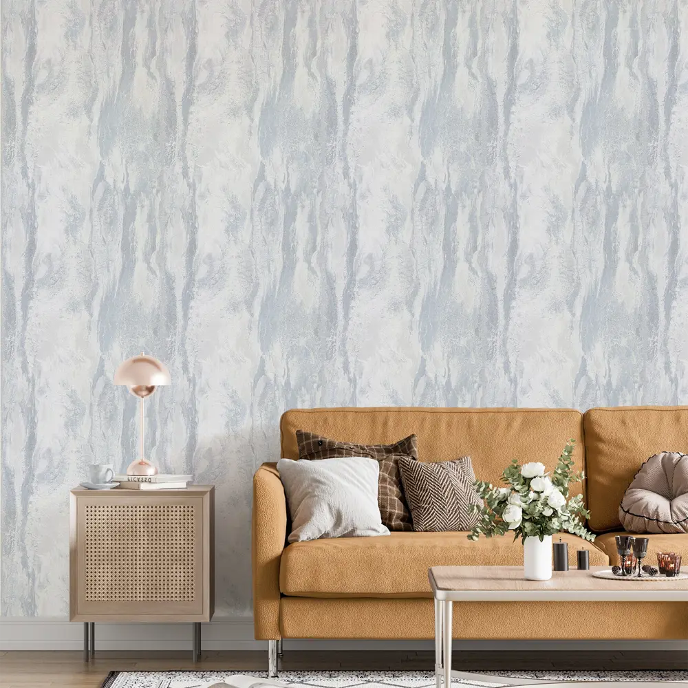 KREAFORTA Neagara New - Флизелиновые обои голубого оттенка для стильного интерьера 89385401 STLM-1463944 - Вид №2