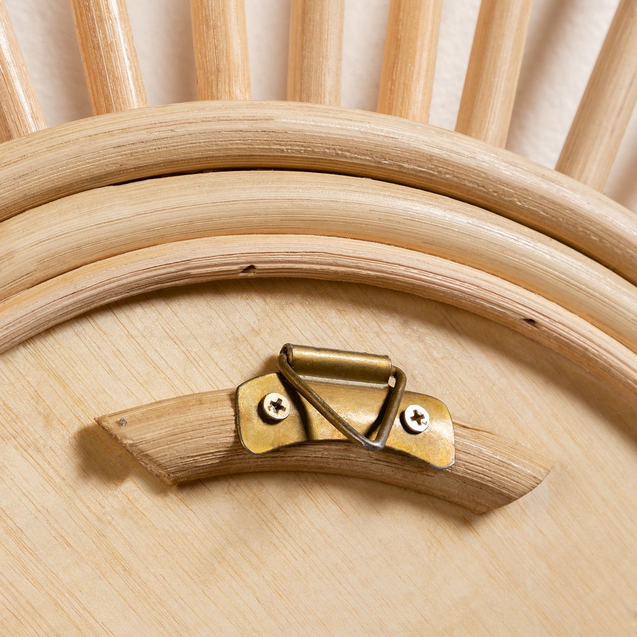 Зеркало-солнце бежевое в раме с плетением диаметр 60 см Marelli от La Forma LA FORMA MARELLI 342906  - Вид №3