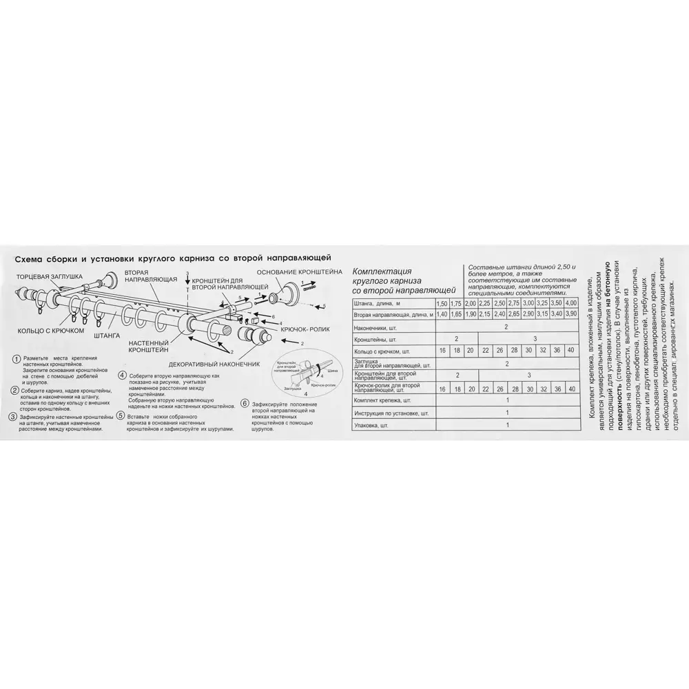 Двухрядный карниз Santreyd 300 см из натурального дерева беленый дуб 14526370 STLM-0005000 - Вид №3