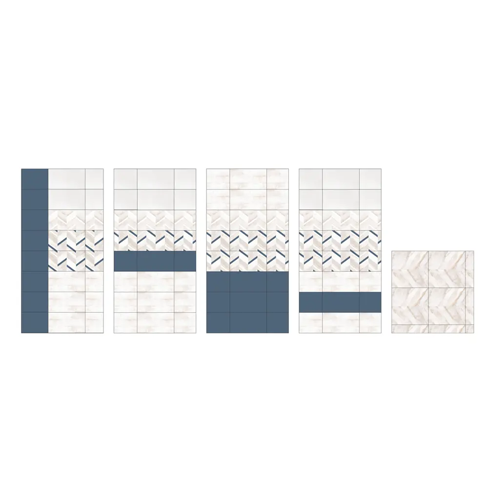 Плитка настенная LB Ceramics Блю Шеврон 25x45 см 1.46 м² матовая цвет бежевый STLM-2134670 - Вид №6