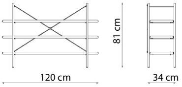 Vermobil Металлическая полка с 3 полками Etagerè Et800 - Вид №2