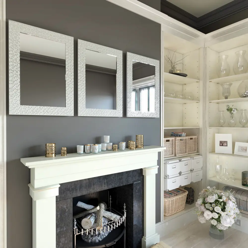 Зеркало Santreyd «Мозаика» в бело-серебристой раме 50×70 см 81929378 Декоративное зеркало с рамой STLM-0014017 - Вид №7