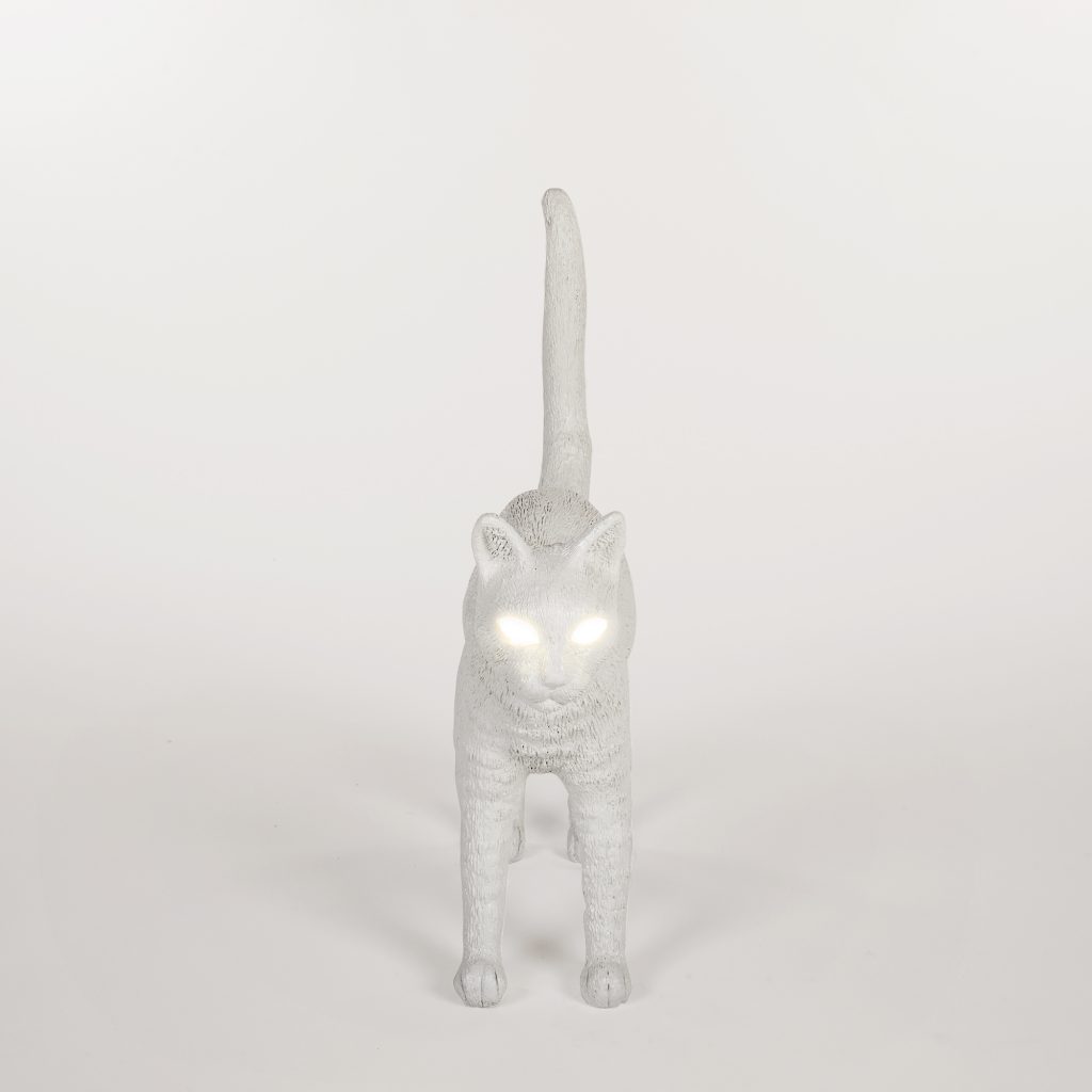 Настольная лампа белая 20,7х46 см Jobby The Cat White 15040 SELETTI ЖИВОТНЫЕ, КОШКА 00-3882462 Бежевый;белый  - Вид №3