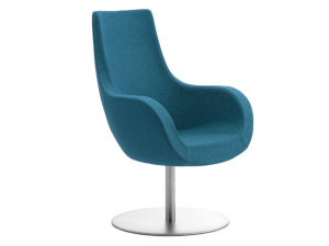 Шерстяное вращающееся кресло с подлокотниками