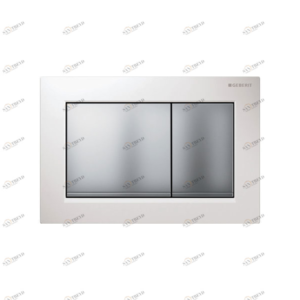 Смывная клавиша Omega 30 белая с матовым хромом 115.080.KL.1 Santreyd 