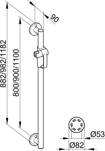 34912010900 Душевая штанга KEUCO Plan Care - Вид №2