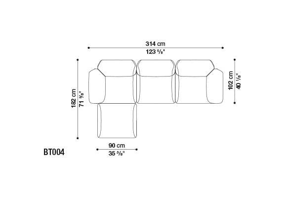 Секционный диван из ткани B&B Italia Outdoor Butterfly ARCH-00041707 - Вид №5