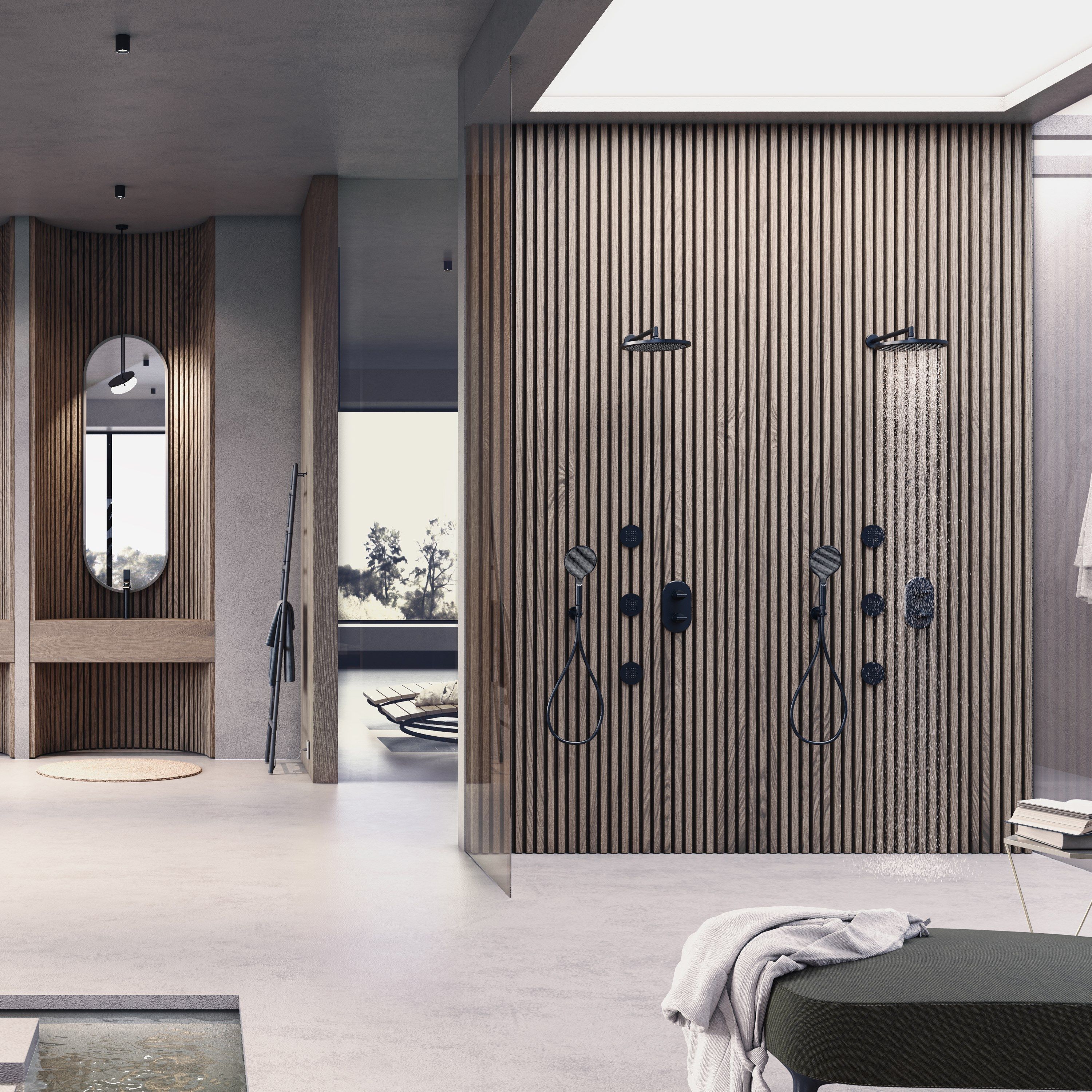 Термостатический смеситель для душа с пластиной Bossini Apex ARCH-00071914 - Вид №2