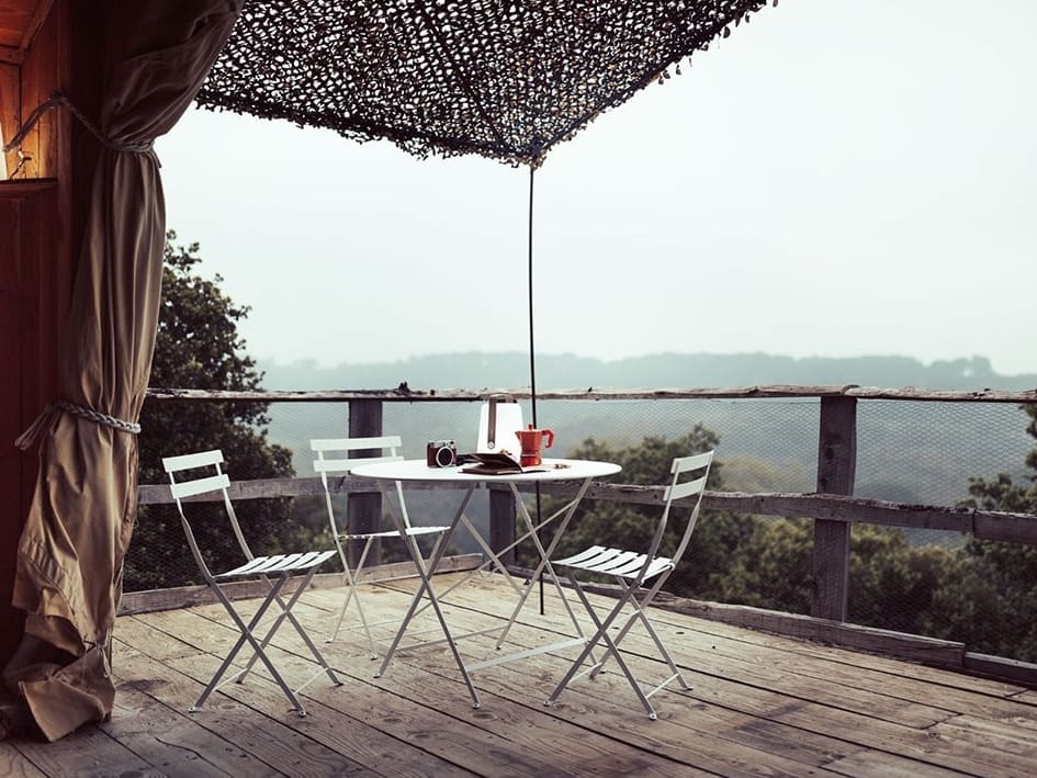 Стальной круглый складной садовый стол In Stock Fermob ARCH-00116413