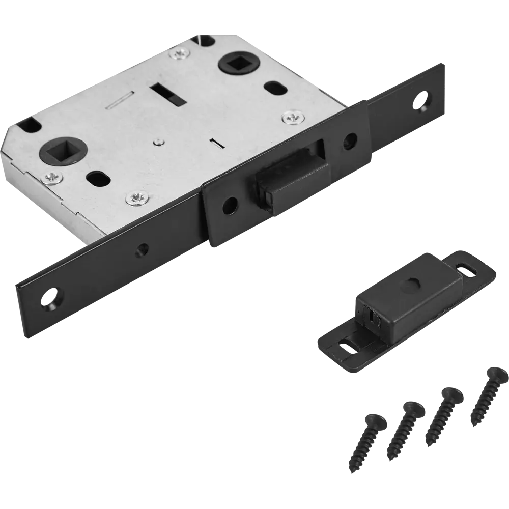 Защелка под фиксатор магнитная 50-70 84x164 мм сталь цвет черный EDSON STLM-2202363 - Вид №1