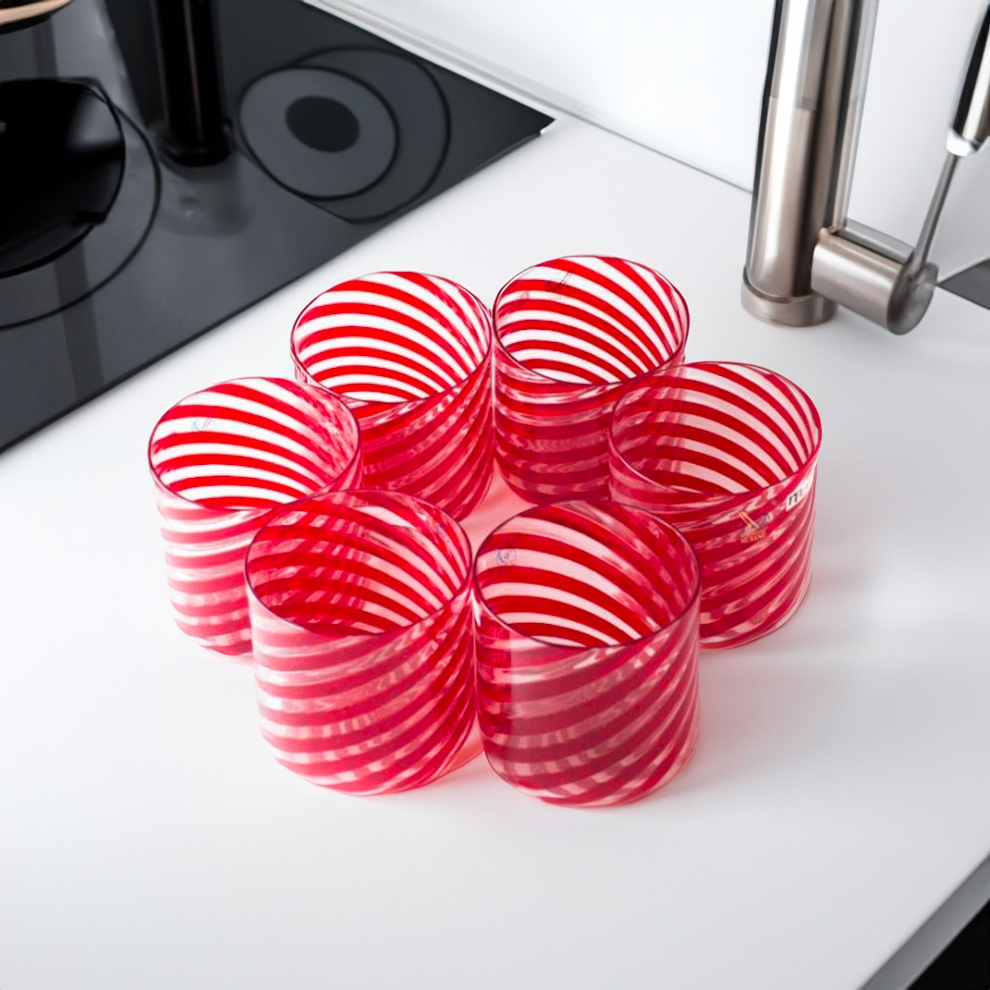 Набор из шести стаканов из муранского стекла ручной работы YourMurano готы ARCH-00021162 - Вид №1