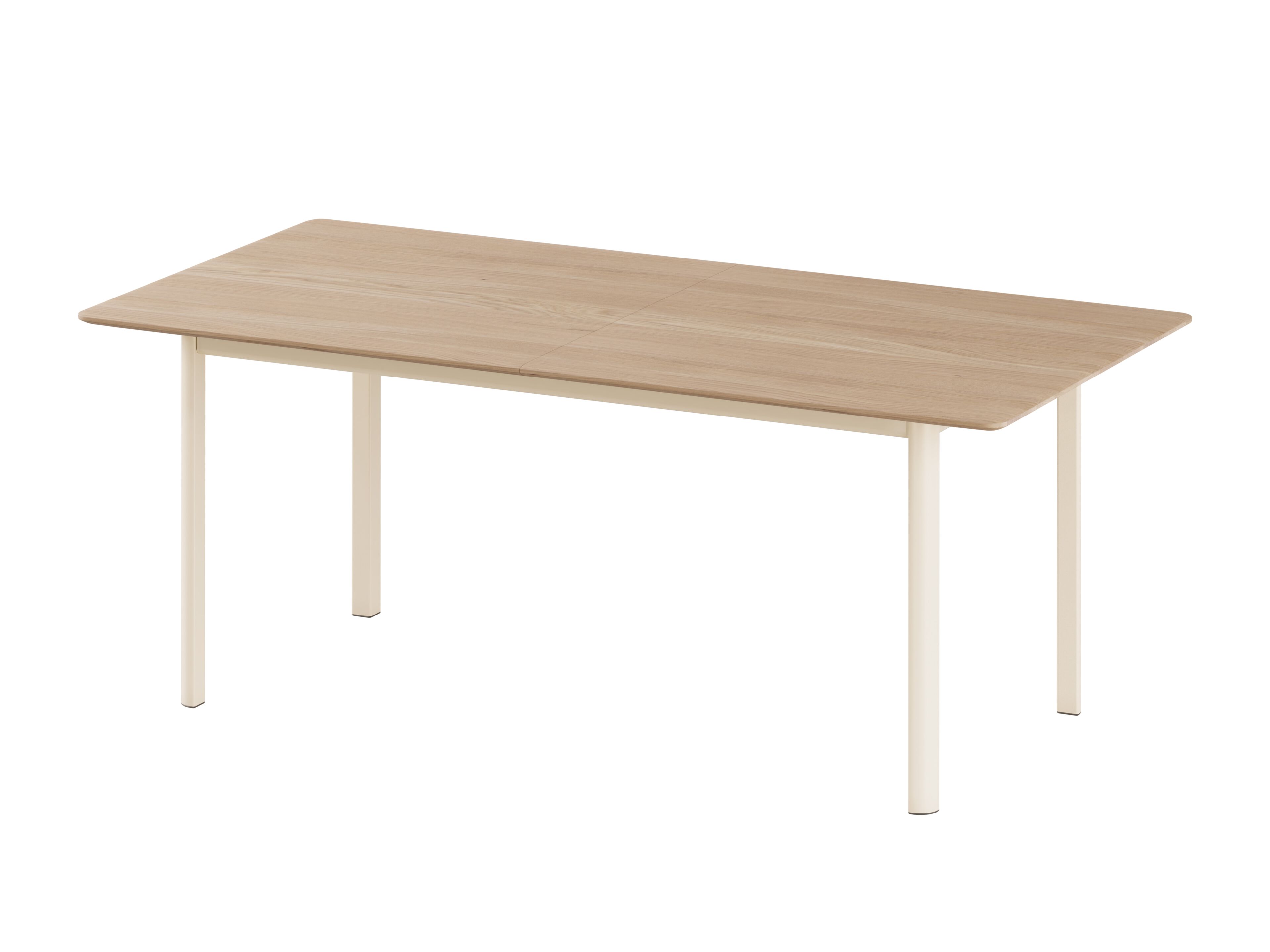 Прямоугольный выдвижной стол из алюминия и дерева Noah Living Wendel ARCH-00008033