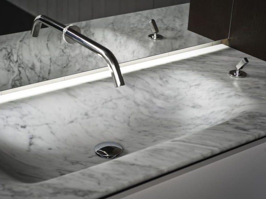 Смеситель для раковины с 2 отверстиями из нержавеющей стали Agape SQUARE ARCH-00096179