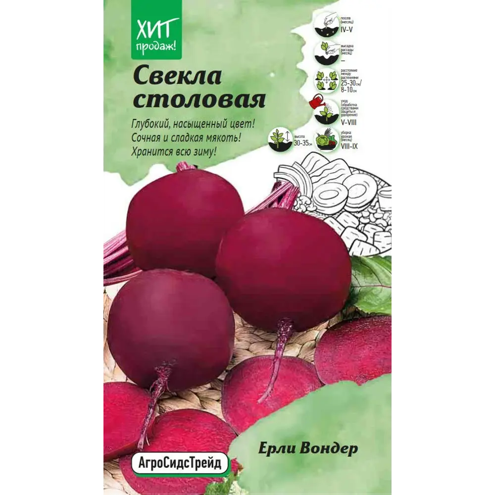 Семена овощей АСТ свекла Ерли Вондер 89405162 STLM-2042945 Santreyd 