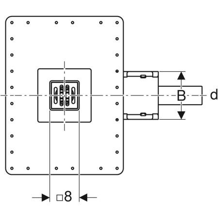 154.052.00.1 Трап для душа Geberit для высоты выравнивающей стяжки на впуске 65–90 мм Geberit  - Вид №2