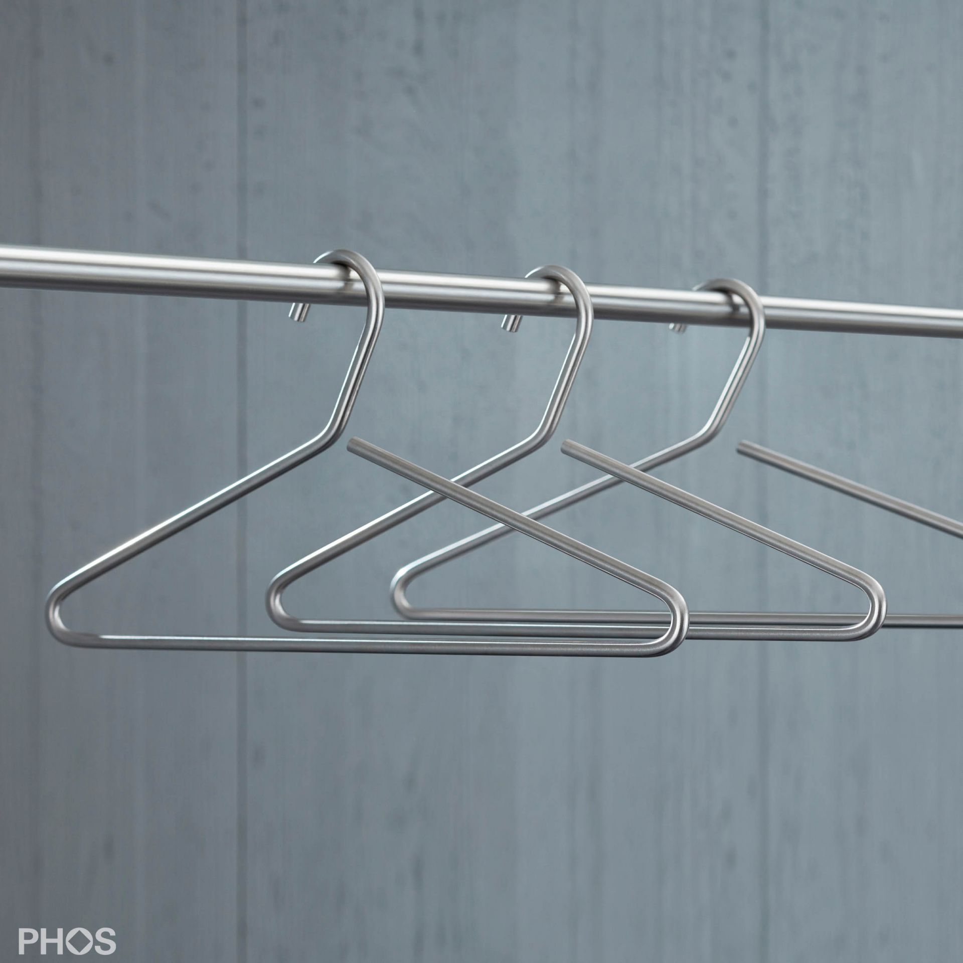KB2-Set Вешалки цельные изогнутые, набор из 3 шт. PHOS 