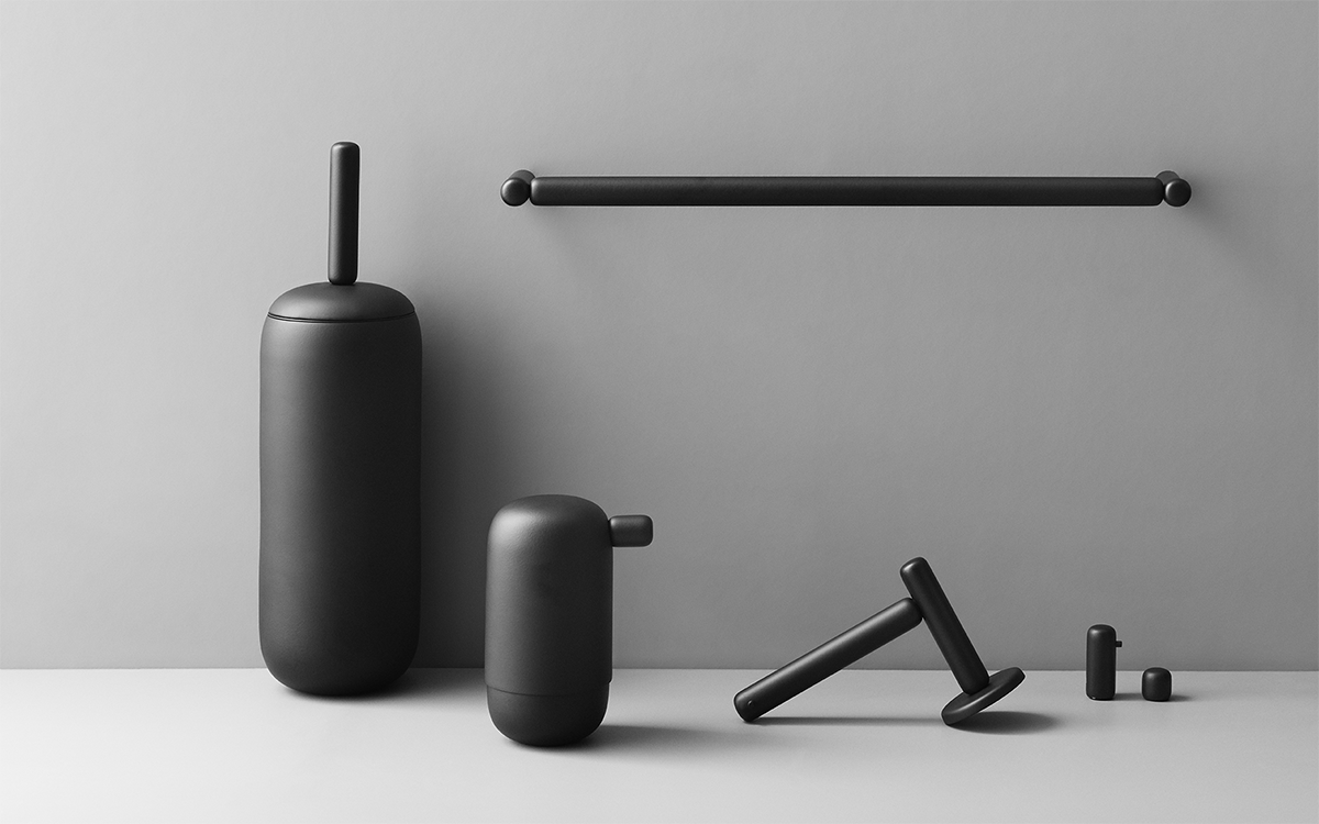 128001R8002 Крючок Pebble, средний, черныйd line Bjarke Ingels Group  - Вид №2