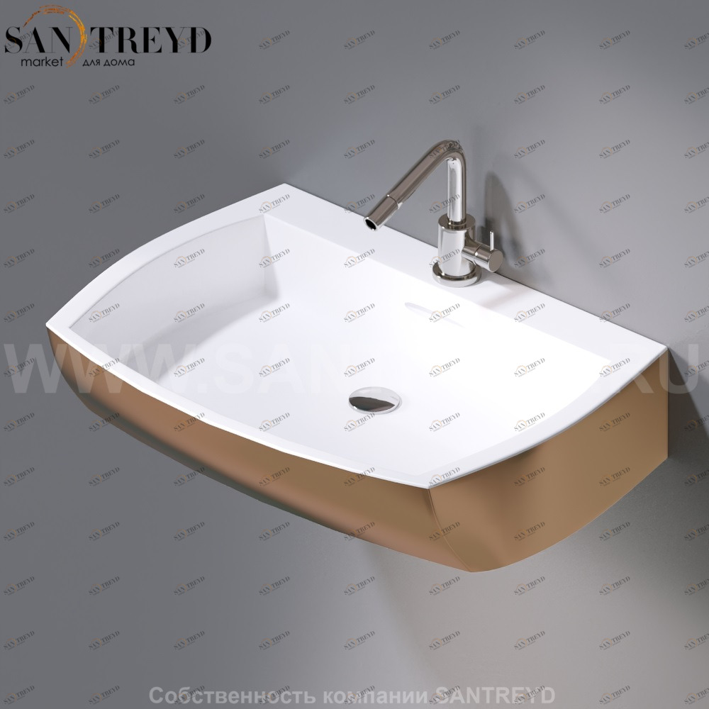 L283.255 Подвесная раковина настенная овальная A. e T. Italia SQUARE белая AeT ITALIA